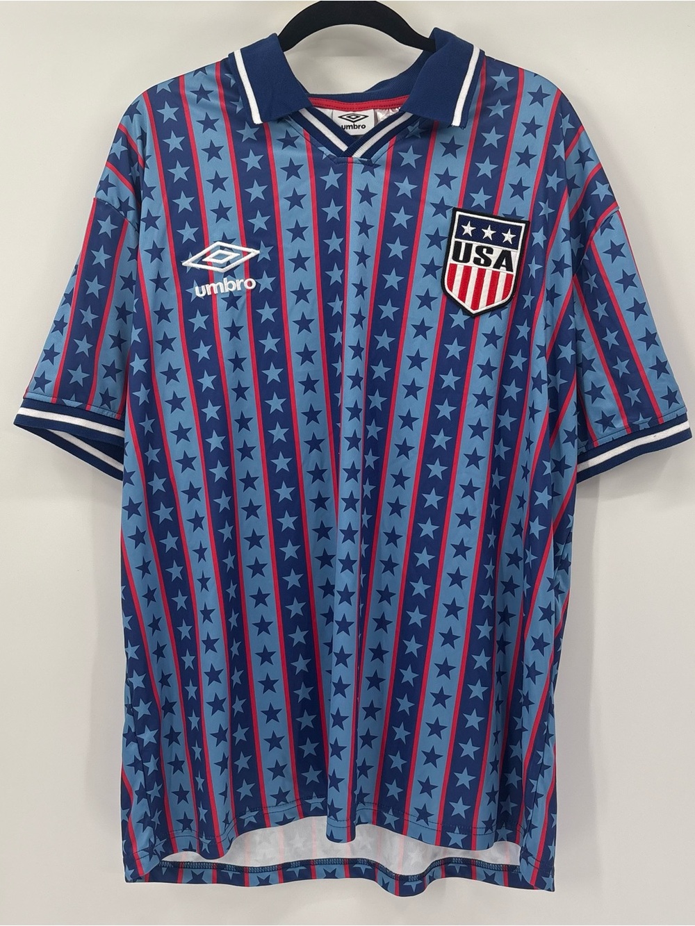 Umbro USA Blue Star Striped Soccer Jersey
